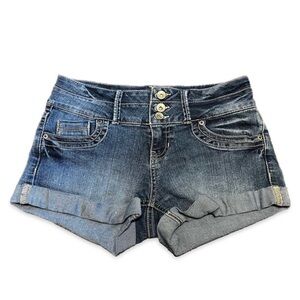Jean Shorts with Buttons